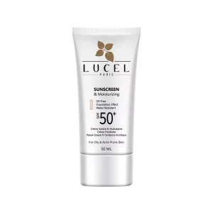 ضد آفتاب مرطوب کننده بژ روشن +SPF50 فاقد چربی پوست چرب و مختلط لوسل | 50ml