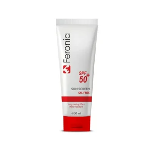 کرم ضد آفتاب بی رنگ +SPF50 فاقد چربی حاوی آلوئه ورا فرونیا | 50ml