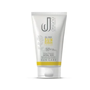 کرم ضد آفتاب بژ متوسط پوست چرب و مختلط +SPF50 دلانو | 50ml